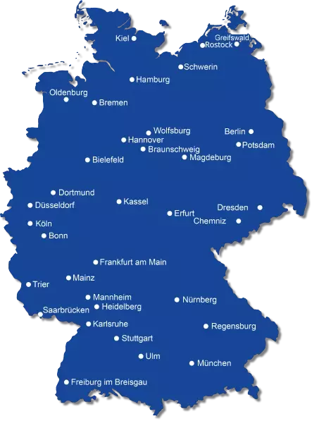 Deutschlandkarte NiSV Karte Map